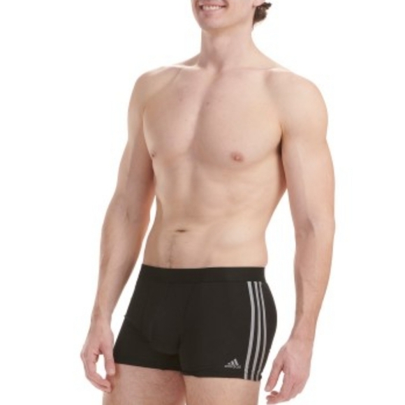 Adidas Men's 3 Pack Trunk Active Flex Cotton 3 Stripes Black Size Large - Picture 3 of 15